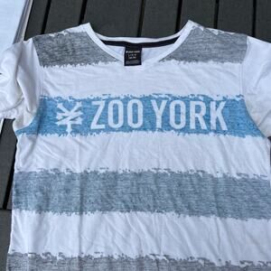 ZOO YORK T-shirt, crewneck short sleeve, color block stripe Youth L-XL (14-16)